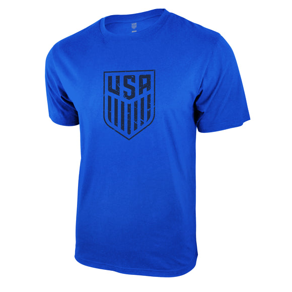 Icon Sports U.S. Soccer Federation USMNT Logo Adult T-Shirt Royal Blue Color