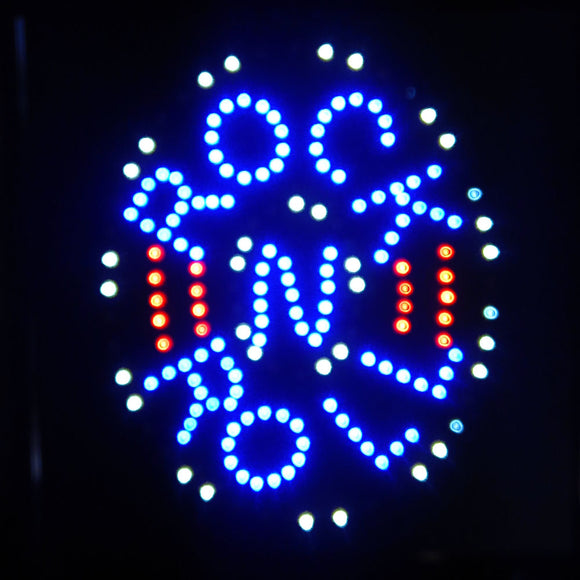 19x19 LED Neon Sign Lighting by Tripact Inc - 2 Swtiches: Power & Animation for Business Identification - Rock n Roll