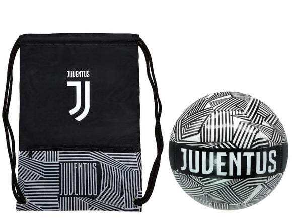 Icon Sports Juventus Official Soccer Cinch Bag & Ball Size 5 - 16-3