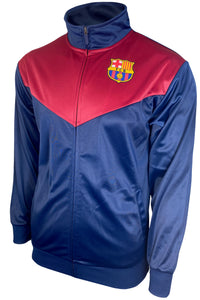 Icon Sports Men FC Barcelona Officially Licensed Zipper Soccer Jacket 001