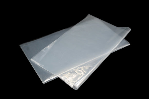 Tripact LDPE Clear Flat Poly Bags Gusseted Bags - 12