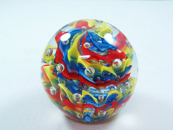 M Design Art Handcraft Amber Sealion Glass Paperweight