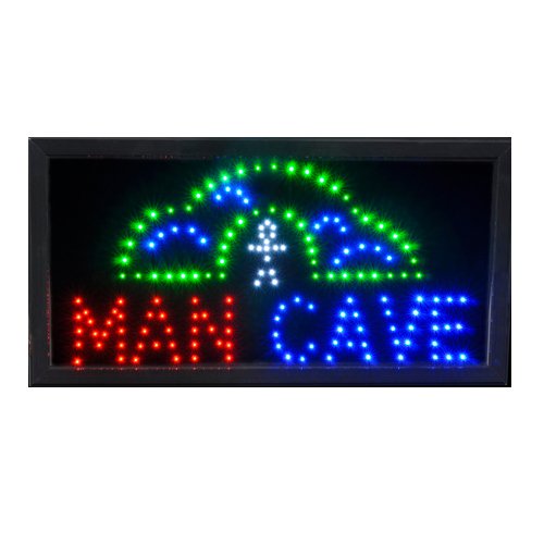 19x10 LED Neon Sign Lighting by Tripact Inc - 2 Swtiches: Power & Animation for Business Identification - Man Cave