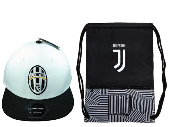 Icon Sports Juventus Official Soccer Cap & Cinch Bag - 01-4