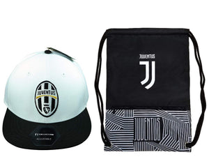 Icon Sports Juventus Official Soccer Cap & Cinch Bag - 02-4