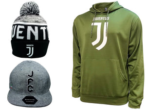 Icon Sports Juventus Soccer Hoodie Beanie Cap 3 Items combo 22
