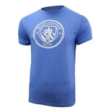 Manchester City Distressed Logo T-Shirt - Blue