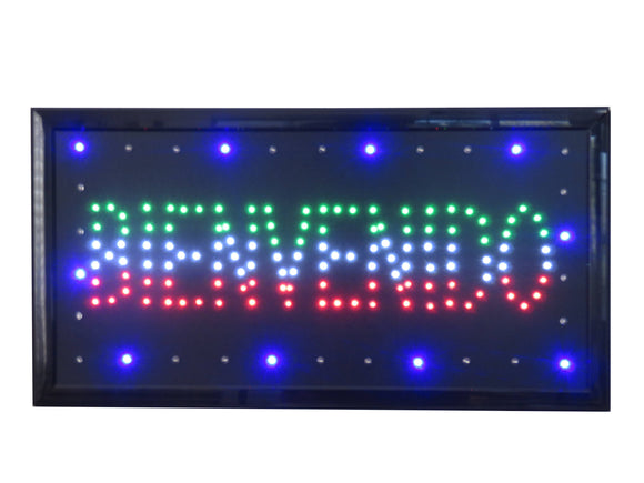 19x10 Neon Sign LED Lighting - 2 Swtiches: Power & Animation for Business Identification by Tripact Inc - Bienvenido