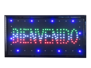 19x10 LED Neon Sign Lighting by Tripact Inc - 2 Swtiches: Power & Animation for Business Identification - Bienvenido