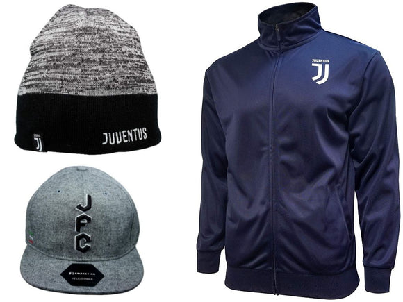 Icon Sports Juventus Soccer Jacket Beanie Cap 3 Items combo 09