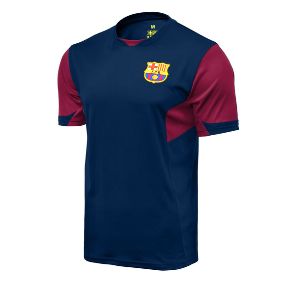 Icon Sports Men FC Barcelona Officially Licensed Soccer Poly Shirt Jersey -07
