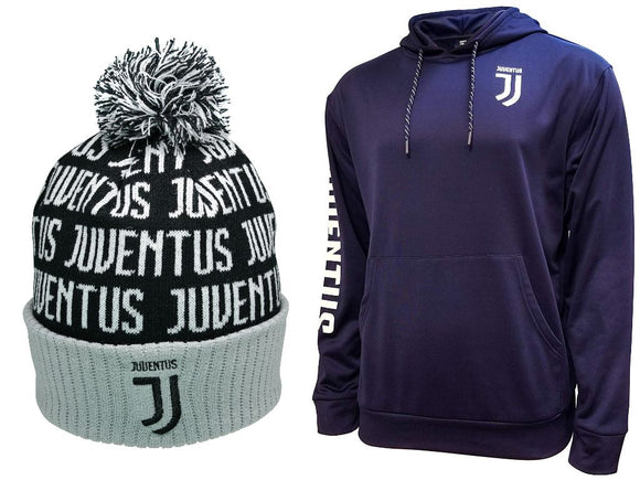 Icon Sports Juventus Soccer Hoodie and Beanie combo 03