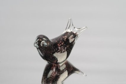 M Design Art Handcraft Glass Sommerso Green Shark Sculpture