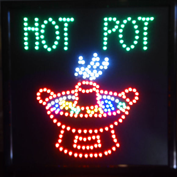 19x19 Neon Sign LED Lighting - 2 Swtiches: Power & Animation for Business Identification by Tripact Inc - Hot Pot