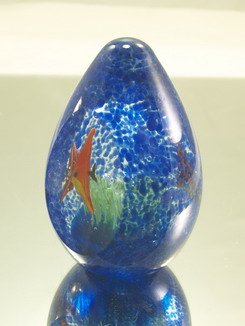 M Design Art Handcraft Glass Green Millefiori Glass Paperweight