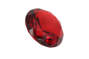 Tripact 100mm (3.93 inch) Ruby Red Diamond Shaped Jewel Crystal Paperweight