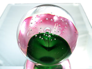 M Design Art Handcraft Glass White Bubble Handmade Glass Paperweight 02