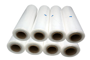 Tripact 11" x 14" LDPE Clear Plastic Flat Open Poly Bag Roll 1.25 mil - 8 Roll (1250pcs) 01