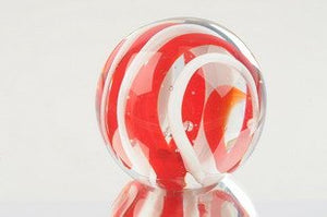 M Design Art Blown Rainbow Muilt-Layer Flame Layer Bubble Wave Glass Paperweight