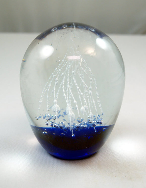 M Design Art Handcraft Ocean Wave Bubble in Glass Sculpture Glass Paperweight 01