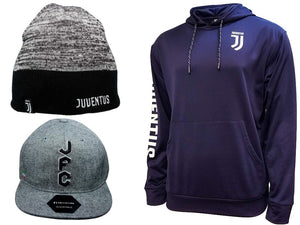 Icon Sports Juventus Soccer Hoodie Beanie Cap 3 Items combo 13