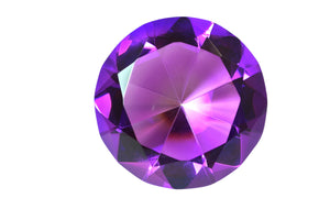 Tripact 80 mm Amethyst Purple Diamond Shaped Jewel Crystal Paperweight