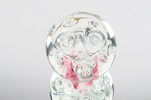 M Design Art Handcraft Glass Rainbow Bubble Flower Huge Handmade G