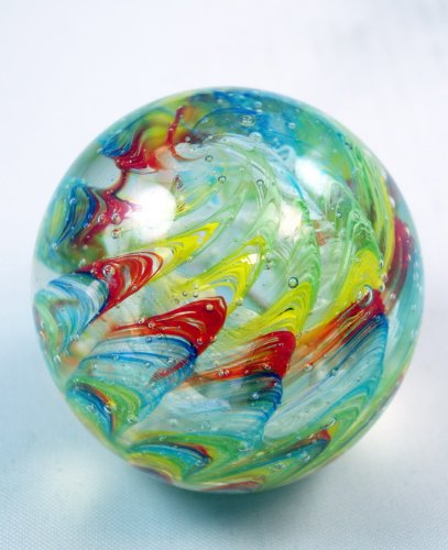M Design Art Handcraft Glass Dolphin w/ Yellow Sea Flower Sculpture XL 03