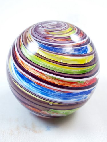 M Design Art Red & Blue Twister Egg Paperweight 01