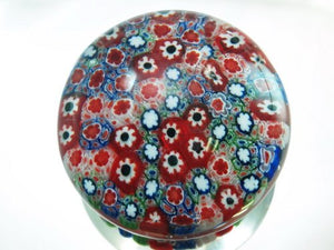 M Design Art Handcraft Rainbow Mix Millefiori Glass Paperweight 03