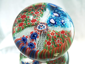 M Design Art Handcraft Rainbow Mix Millefiori Glass Paperweight 07