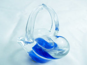 M Design Art Handcraft Blue Stones in Water Egg Paperweight