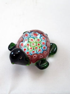 M Design Art Handcraft Glass Aqua Flower Series Handmade Paperweight