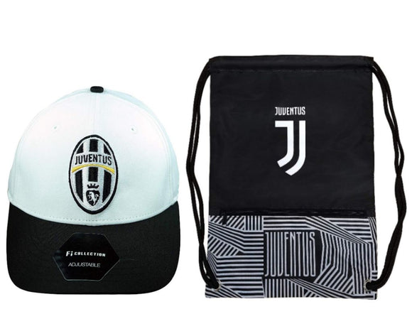 Icon Sports Juventus Official Soccer Cap & Cinch Bag - 02-5
