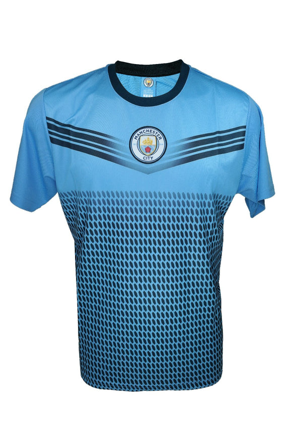 Icon Sports Men Manchester City Officially Licensed Soccer Poly Shirt Jersey -05