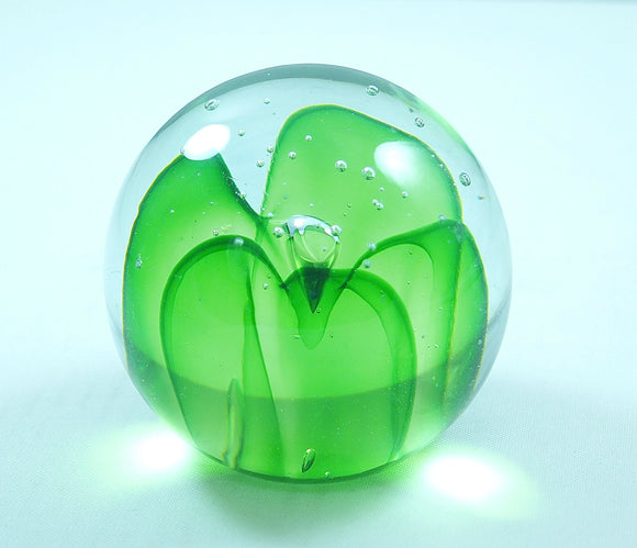 M Design Art Handcraft Glass Fish Family Glass Paperweight