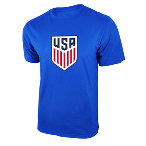 Icon Sports U.S. Soccer Federation USMNT Logo Adult T-Shirt Royal Blue Logo