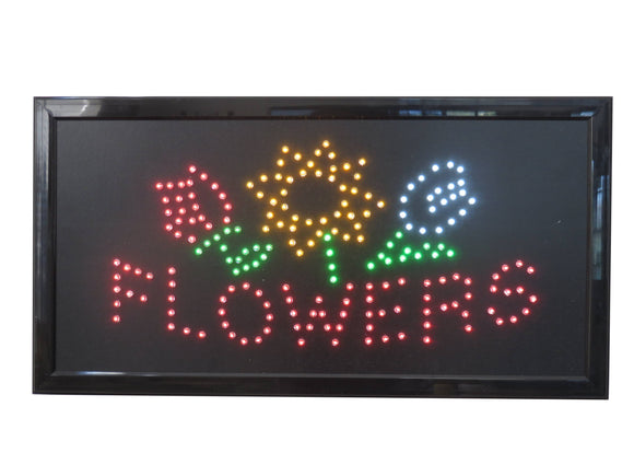 19x10 Neon Sign LED Lighting - 2 Swtiches: Power & Animation for Business Identification by Tripact Inc - Flowers