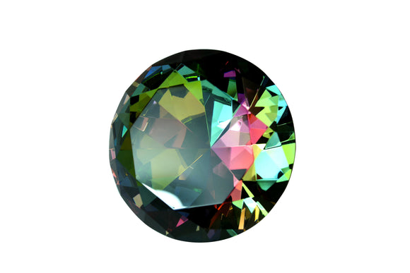 Tripact 80 mm Dark Rainbow Diamond Shaped Jewel Crystal Paperweight