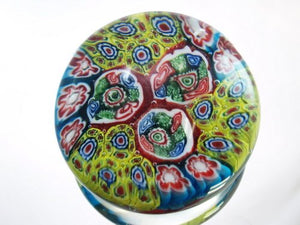 M Design Art Handcraft Rainbow Color Spiral Handmade Glass Paperweight