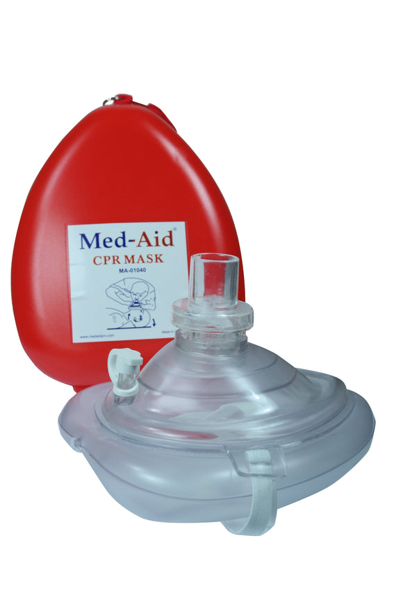Med-Aid Medical CPR Mask with Plastic Storage Case Adult/Child (US Brand)