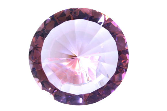 Tripact 120 mm Original Color Ice Pink Diamond Shaped Jewel Crystal Paperweight