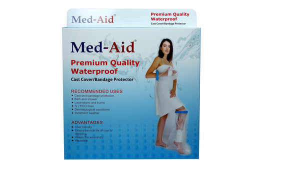Med-Aid Premium Quality 100% Waterproof Cast Cover / Bandage Protector - Short Arm Cover for Adults - 02 ( US Brand )