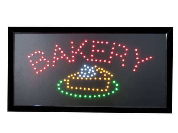 19x10 LED Neon Sign Lighting by Tripact Inc - 2 Swtiches: Power & Animation for Business Identification - Bakery