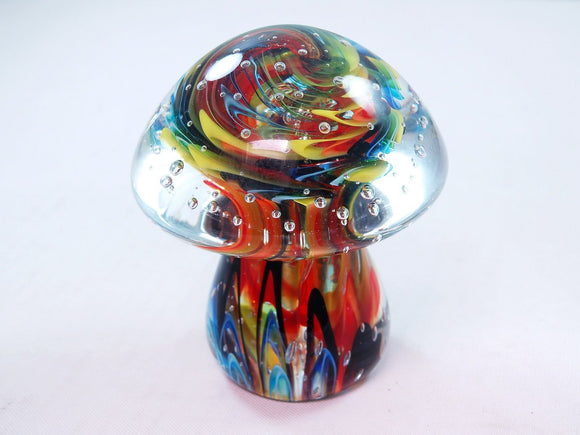 M Design Art Handcraft Rainbow Ex Large Size Millefiori Glass Paperweight