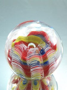 M Design Art Handcraft Deep Sea Air Pockets w/ Gold Speckles Paperweight 01
