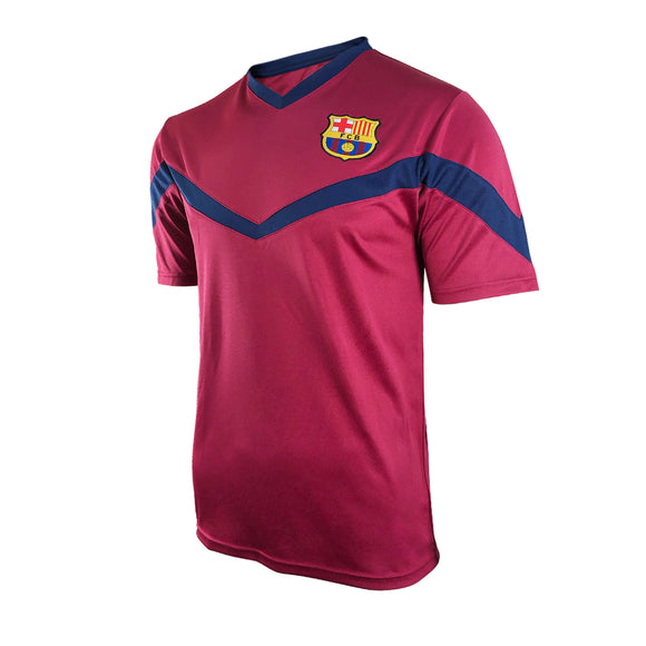 Icon Sports Men FC Barcelona Officially Licensed Soccer Poly Shirt Jersey -09