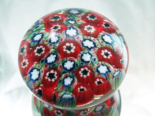 M Design Art Handcraft Rainbow Mix Millefiori Glass Paperweight 04