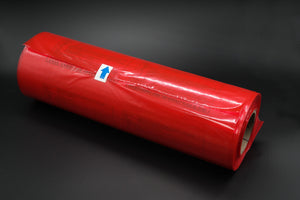 Tripact 11" x 19" LDPE CLEAR RED Plastic Flat Open Poly Bag Roll 1.25 mil - 1 Roll (115pcs) 01