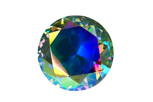 Tripact 80 mm Translucent Rainbow Diamond Shaped Jewel Crystal Paperweight